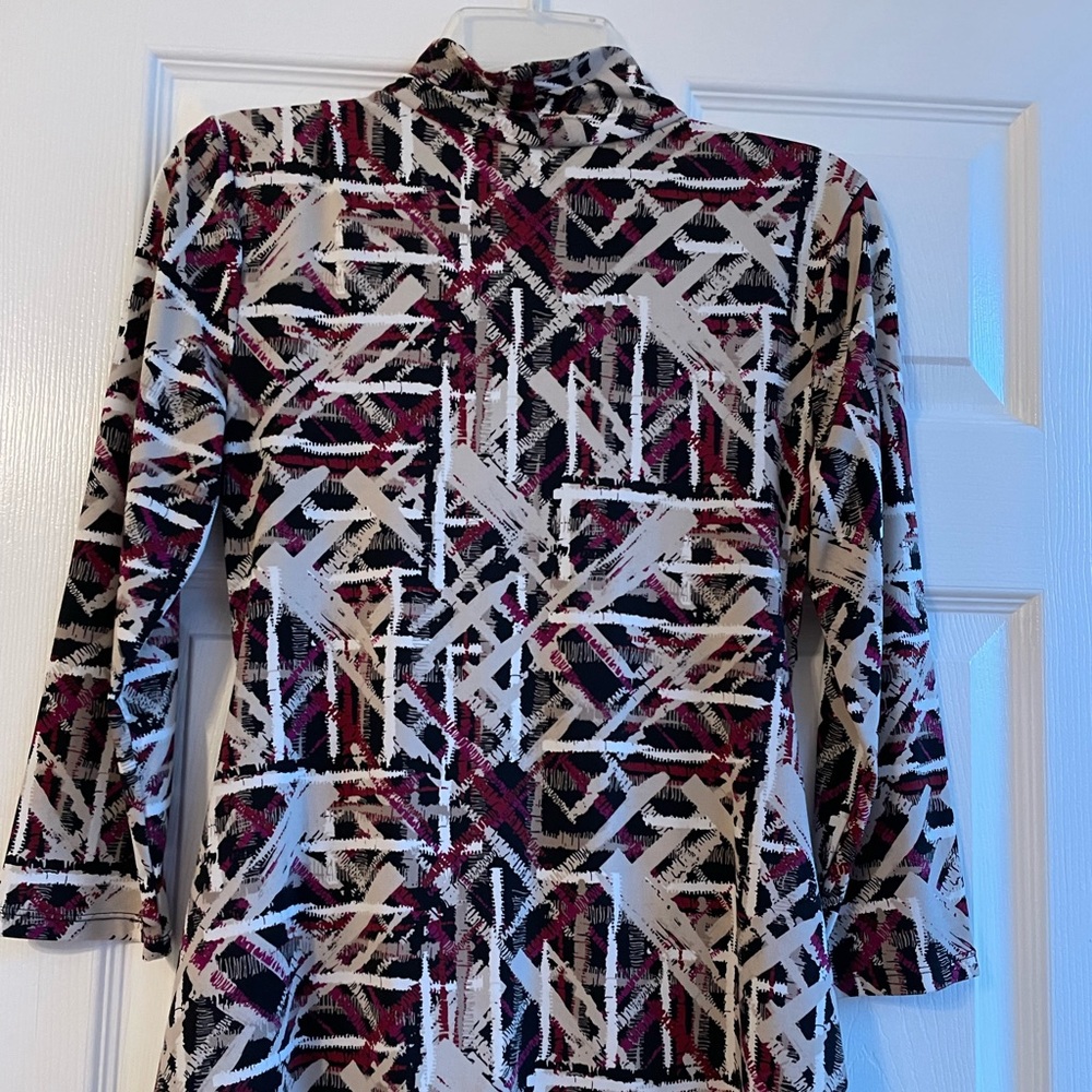 Multi- colored v neck top